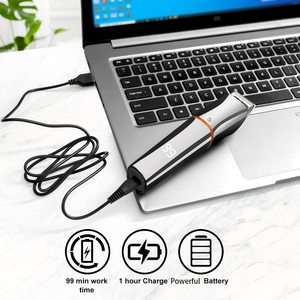 Kit de toilettage 6-en-1 pour hommes, tondeuse à cheveux de précision sans fil, tondeuse corporelle, étanche, rechargeable par USB, lame en acier inoxydable IPX7 - Product Image 5