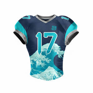 Camiseta de Fútbol Americano Sublimada Personalizada, Uniforme de Juego y Entrenamiento para Hombre, Transpirable, de Malla - Product Image 1