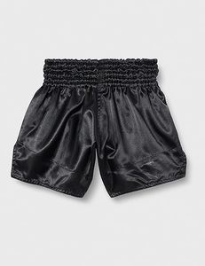 Shorts de boxe Muay Thai personnalisés sublimés, respirants, noirs unis, taille élastique, entraînement arts martiaux, séchage rapide, extensibles, combat - Product Image 6