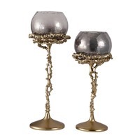 Vente chaude Bougeoir En Laiton Décoration De Mariage Dorée Perles Lanterne Ensemble au Prix Le Plus Bas en Inde Noël