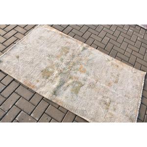 Tapis d'appoint vintage 3,2x5,8 pieds, tapis turc, tapis Ikat gris - Product Image 4