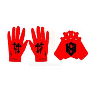 Gants de football américain pour jeunes, antidérapants, avec poignées, fabrication OEM en gros, design personnalisé, doigts entiers, ajustables - Product Image 6