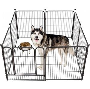 Uxurious-caseta de metal para perro, cubierta de jaula de animales para correr al aire libre, puerta protectora extraíble para entrenamiento de comportamiento de mascotas - Product Image 6