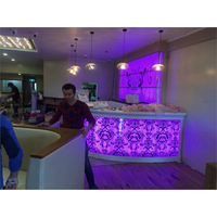 Nouveau design 2026 : Bar LED élégant, design de luxe pour restaurants et boîtes de nuit, comptoir de bar LED moderne, conception sur mesure