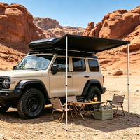 Tente de toit de voiture à 180 degrés, cadre en alliage d'aluminium, double couche, coque rigide, quatre saisons