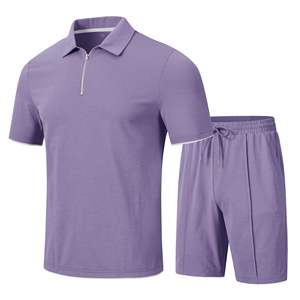 Chándal de dos piezas de lana de algodón de gran tamaño para hombre, pantalones cortos de jogging con capucha para deportes de invierno con estampado de letras, temporada de otoño - Product Image 1