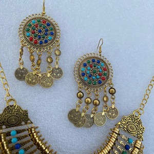 Cuentas Étnicas Tribales Afganas Hechas a Mano, Plateadas Antiguas, Estilo Bohemio, Vintage, Accesorio de Moda Decorativo para Mujer - Product Image 3