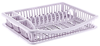 Égouttoir à vaisselle Afossa avec porte-couverts, en plastique durable et écologique, non pliable, multifonctionnel, pour comptoir de cuisine