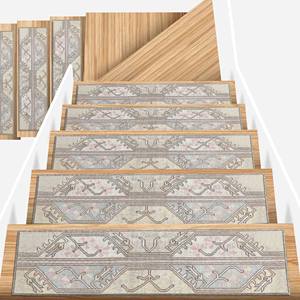 Tapis imprimé bohème aux tons doux, lavable en machine, épais, facile à nettoyer, Goblen - Product Image 2