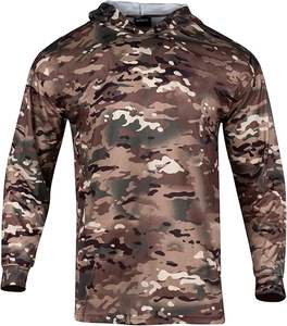 Camiseta con Capucha de Camuflaje Verde Militar para Hombre, Personalizada con Sublimación, Protección Solar, Camisas de Pesca, Uniforme Táctico - Product Image 2
