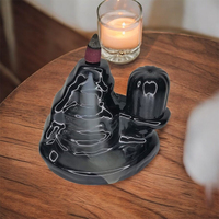 Brûleur d'encens à refoulement en céramique |   Porte-encens en cascade de fumée pour l'aromathérapie, la méditation, le yoga, la décoration de la maison, logo personnalisé, Inde
