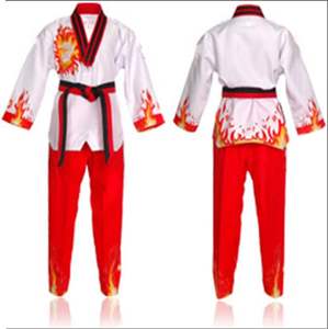 Unisex personalizable MMA Karate Taekwondo llama fuego uniforme mejor calidad Algodón ropa deportiva con logotipo personalizado opciones OEM - Product Image 1