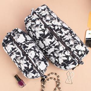 Makeup Case Organizer Handmade Quilted Vintage Eco-Friendly Cotton Zipper <b>Travel</b> Cosmetic Custom Bridesmaid <b>Gift</b> <b>Set</b> 3 - Product Image 3