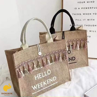 Vente en gros de sac pour femmes en jacinthe d'eau fait à la main en matériau naturel sac à provisions de haute qualité produit en Thaïlande
