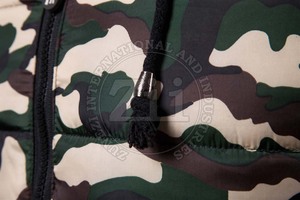 Men's High Quality Waterproof Windproof Hooded Puffer Jacket for Winter with Customized Printing on Canvas <b>Fabric</b> - Product Image 4