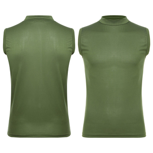 Débardeur 100% coton coupe musclée décontracté pour hommes hauts d'entraînement sans manches avec logo personnalisé méthode de tissage tricoté respirant grande taille - Product Image 5
