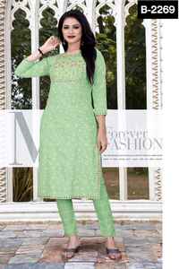 เคอร์ติสผ้าฝ้ายดีไซน์ใหม่สำหรับผู้หญิงชุดปักลายพร้อมพิมพ์สีสำหรับใส่ไปงานปาร์ตี้ - Product Image 2