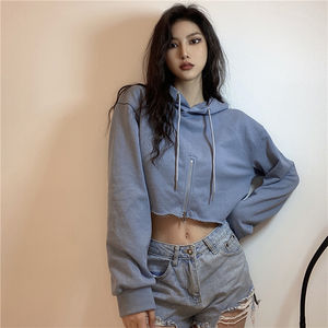 Sweat à capuche demi-fermeture éclair de haute qualité pour femmes Design à la mode en relief 3D Logo personnalisé et couleur Taille XS - Product Image 5