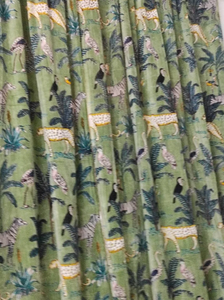 Vintage <b>Green</b> Animal Pattern Velvet <b>Curtains</b> with <b>Blackout</b> Valances Home Interior Decorative Wall Hanging Drapes - Product Image 6