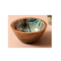Ronde houten salade schaal, milieuvriendelijk, duurzaam, luxe, elegant, voor thuis & restaurant gebruik, op maat gemaakt, groothandel