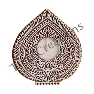 Vente chaude élégant rond en bois chauffe-plat bougeoir idéal pour Noël Pâques mariage et fonctions de décoration de la maison - Product Image 4