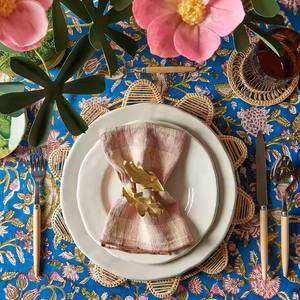 High Quality Flower Rattan Placemat Charger Round Shape Handwoven for Dinning <b>Table</b> Accessories Home Decoration - Product Image 4