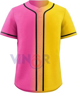 Camiseta de Béisbol con Dos Botones y Mangas Cortas para Hombre, Camisetas de Softbol Incluidas, Camiseta Deportiva de Equipo de Béisbol - Product Image 1