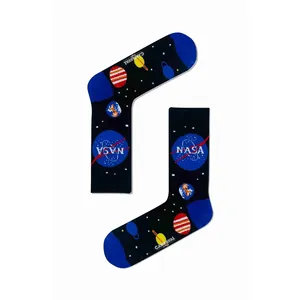 Chaussettes à motif spatial coloré inspirées de la NASA, respirantes, en Spandex et Polyester, taille unique, style quotidien, cadeau idéal, logo sous le pied - Product Image 1