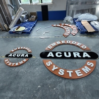 Lettres de logo d'entreprise 3D personnalisées par le fabricant, signalétique murale intérieure, panneau 3D pour entreprise, bureau