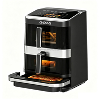 Four à Friture à Air Chaud Numérique 3-en-1 7L+5L, Vente Chaude sur Alibaba, Prise en Charge du Logo Personnalisé OEM ODM, Cuisson Multi-aliments pour la Famille, Pizza 12 Pouces