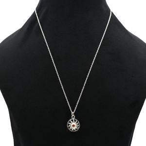 Collar con forma de Plata de Ley 925, piedras preciosas granate, tamaños personalizados, formas en línea, accesorio de boda de moda, diamante, oro rosa - Product Image 3