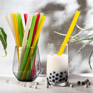 Pajitas de arroz boba sostenibles, tamaño grande, precio más económico, pajita biodegradable para té con leche y burbujas - Product Image 4