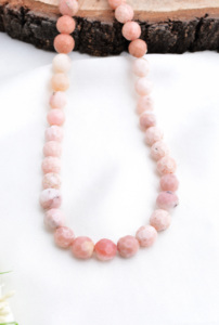 โอปอลสีชมพูธรรมชาติ 7 มม. ทรงกลมเว้า สำหรับทำเครื่องประดับชั้นดี - Product Image 5