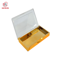 Boîte d'emballage pour cils vide en plastique GPPS, forme rectangulaire légère, couvercle transparent, haute qualité, OEM/ODM, logo personnalisé, plateau à cils