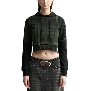 Nouvel arrivage de sweats à capuche élégants lavés à l'acide pour femmes Logo personnalisé sweat à capuche imprimé brodé en pur coton hiver 2026 - Product Image 5