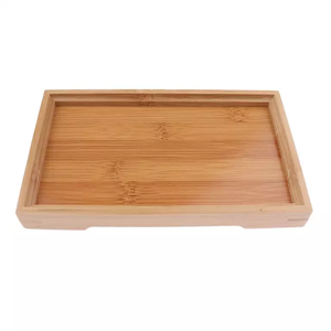 Bandeja rectangular grande de madera de calidad de exportación, soporte de vajilla de madera auténtica, bandeja de servicio de alimentos personalizada para el hogar - Product Image 1