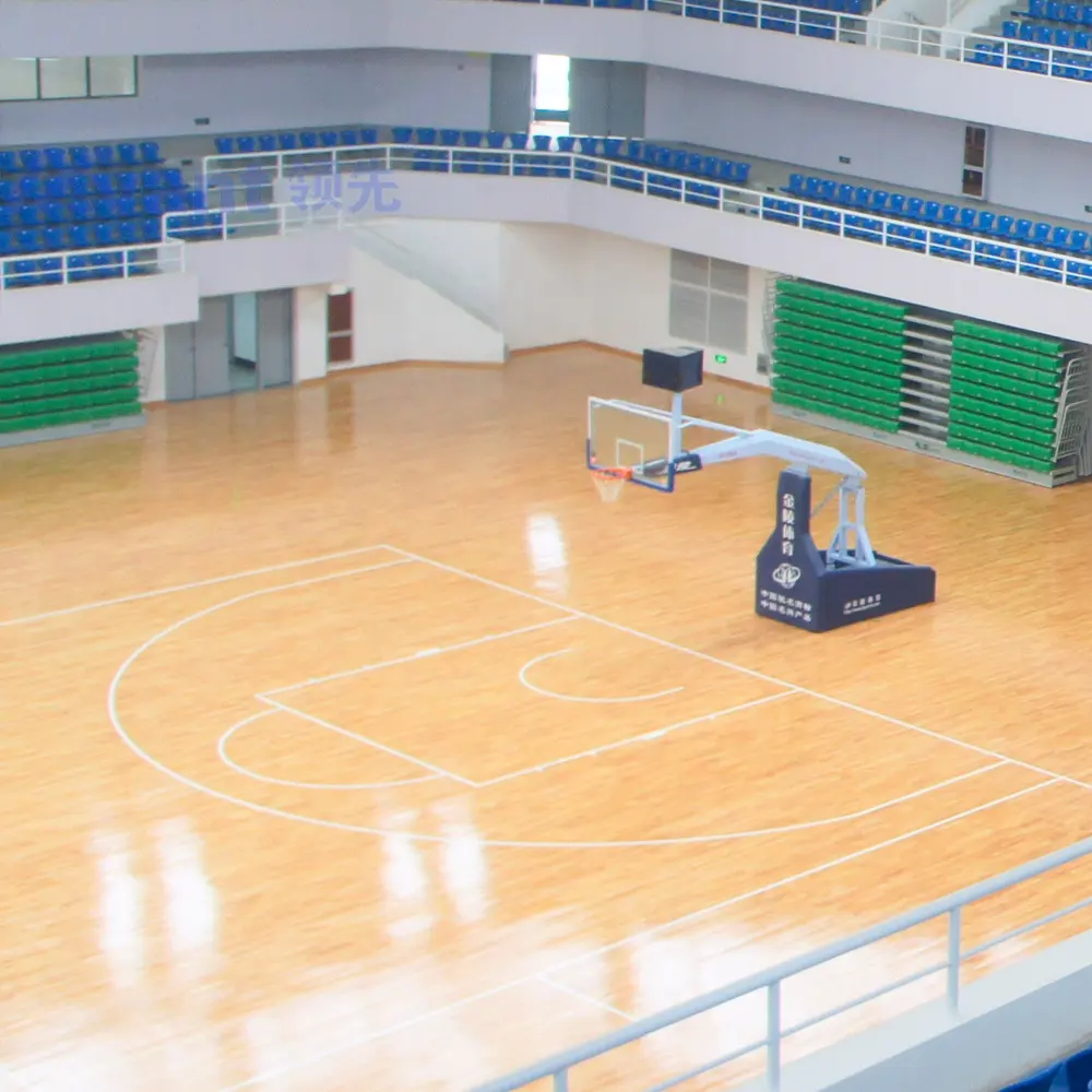Avant lantai lapangan basket kayu untuk Arena dan gym dalam ruangan Badminton/voli Court FIBA sistem lantai olahraga