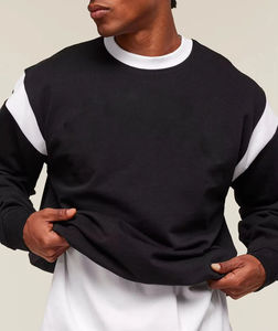 Sudadera extragrande de algodón 100 % de peso pesado, estilo básico, informal para invierno, con hombros caídos, logotipo personalizado, sudaderas con capucha y sudaderas para hombre - Product Image 3