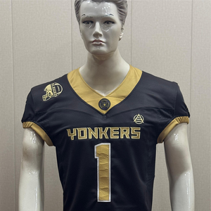 ชุดเสื้อเจอร์ซีย์อเมริกันฟุตบอลแขนสั้นพิมพ์ลายถ่ายเทความร้อนสำหรับผู้ชายบริการ OEM - Product Image 1