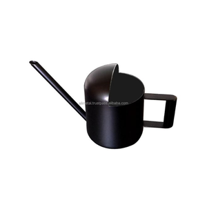 Regadera redonda de acero inoxidable de Metal moderna y única personalizada para plantas de interior o jarra de riego para rociar agua - Product Image 2