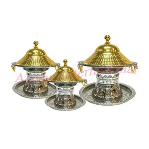 ชามโลหะสำเร็จรูปสีทองเงินเกรดสูงสินค้าอาหรับราคาไม่แพง - Product Image 5