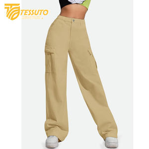 Pantalones cargo de cintura alta para mujer Vaqueros de cintura alta elegantes - Product Image 4