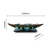 Décoration de bateau en métal et résine personnalisée JingYue, style zen moderne, ornement décoratif lumineux pour la maison et le jardin
