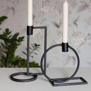 Bougeoir de table noir mat en fil métallique pour la décoration intérieure Meilleure vente de piliers de bougies - Product Image 3