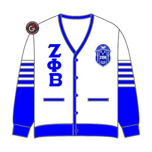 Zeta Phi Beta Finer Embroidery Women Acrylic Cardigans | ZOB Sorority Embroidered Ladies Custom Style Cardigan <b>Sweater</b> - Product Image 6