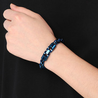 Ensemble collier et bracelet en acier inoxydable 4mm 6mm 8mm 10mm avec fermoir rotatif pour homme