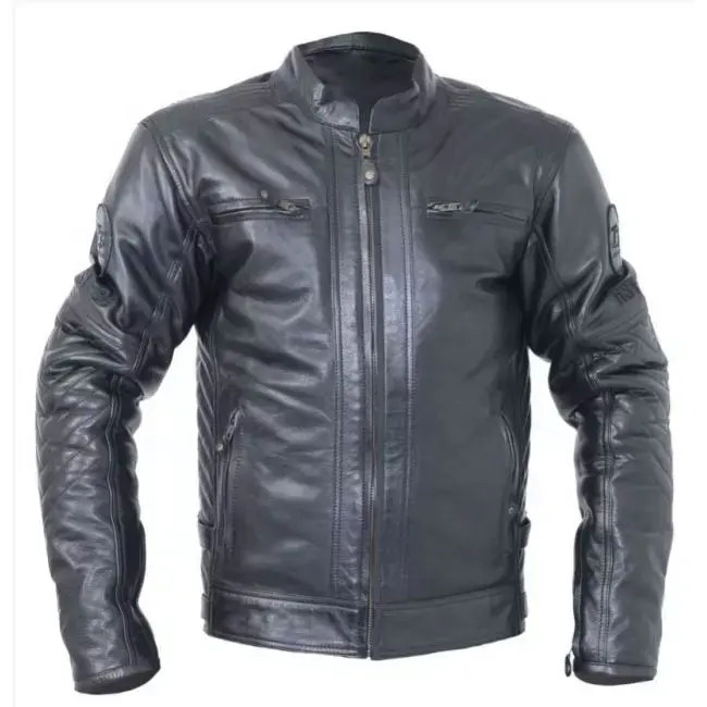 Men's Leather Jacket Europe and America Large Size Jacket Stand Collar Hooded Spot Spring and Autumn Fashion Men's Jacket 2022