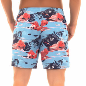 กางเกงชายหาดขาสั้นผู้ชายแบบแห้งเร็ว2024ชุดว่ายน้ำระบายอากาศได้ดีในฤดูร้อนพร้อมกางเกงเอวสูงสีทึบ - Product Image 2