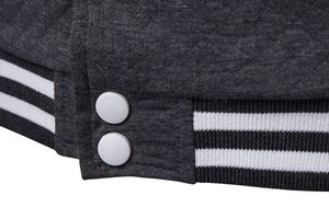 <b>Mens</b> varsity <b>jacket</b> with cropped style and modern casual fashion - Product Image 4