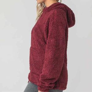 Premium Cozy <b>Sherpa</b> Fleece Quarter Zip Pullover <b>Hoodie</b> Comfortable for Winter Casual Wear - Product Image 3